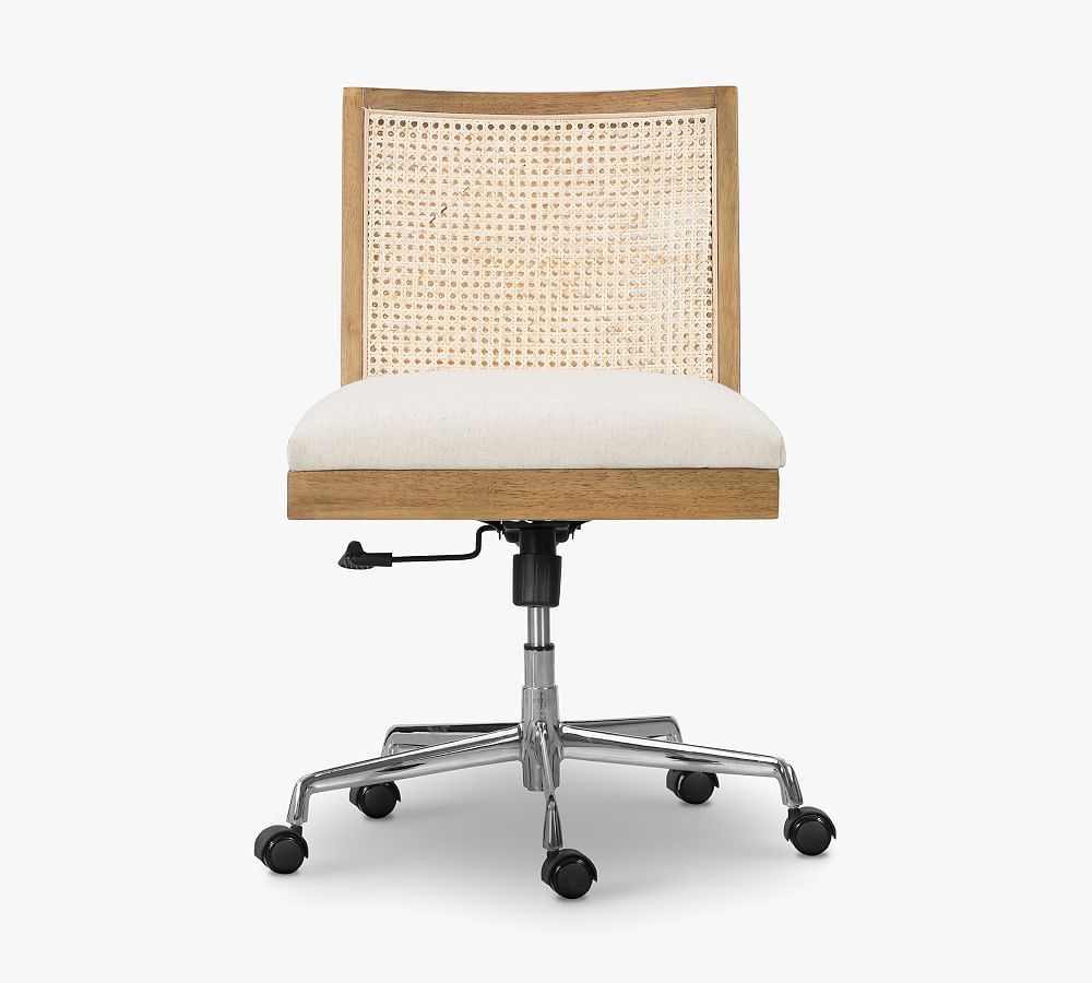 Lisbon Armless Swivel Desk Chair | Pottery Barn (US)