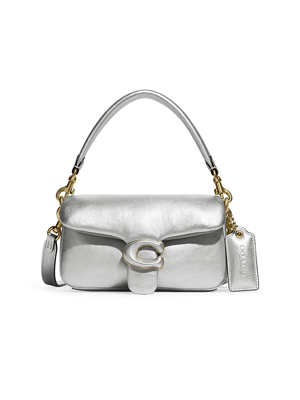 Pillow Tabby 18 Metallic Leather Shoulder Bag | Saks Fifth Avenue