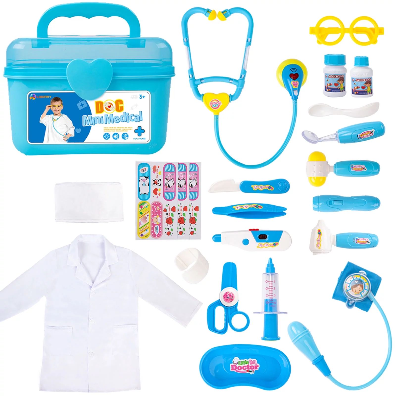Liberry Toy Doctor Kit for Kids 3-6 Years Old, 23 Pieces Medical Kits, Durable Pretend Play Docto... | Walmart (US)