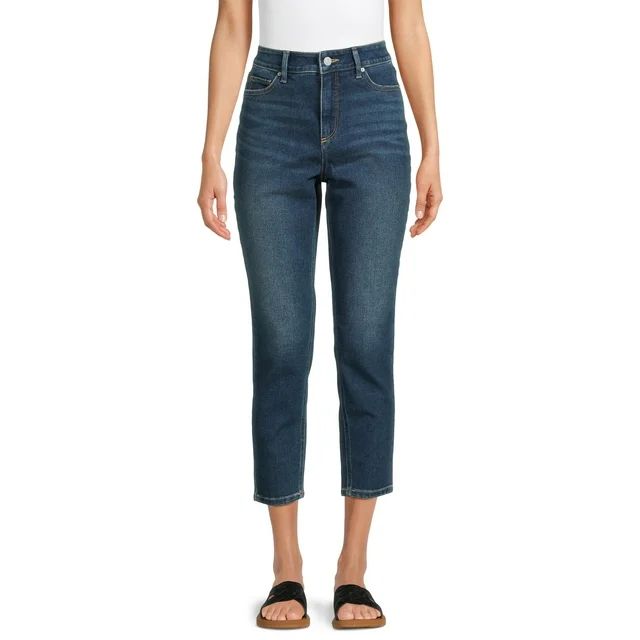 Time and Tru Women's High Rise Mom Jeans, 27” Inseam, Sizes 2-20 | Walmart (US)