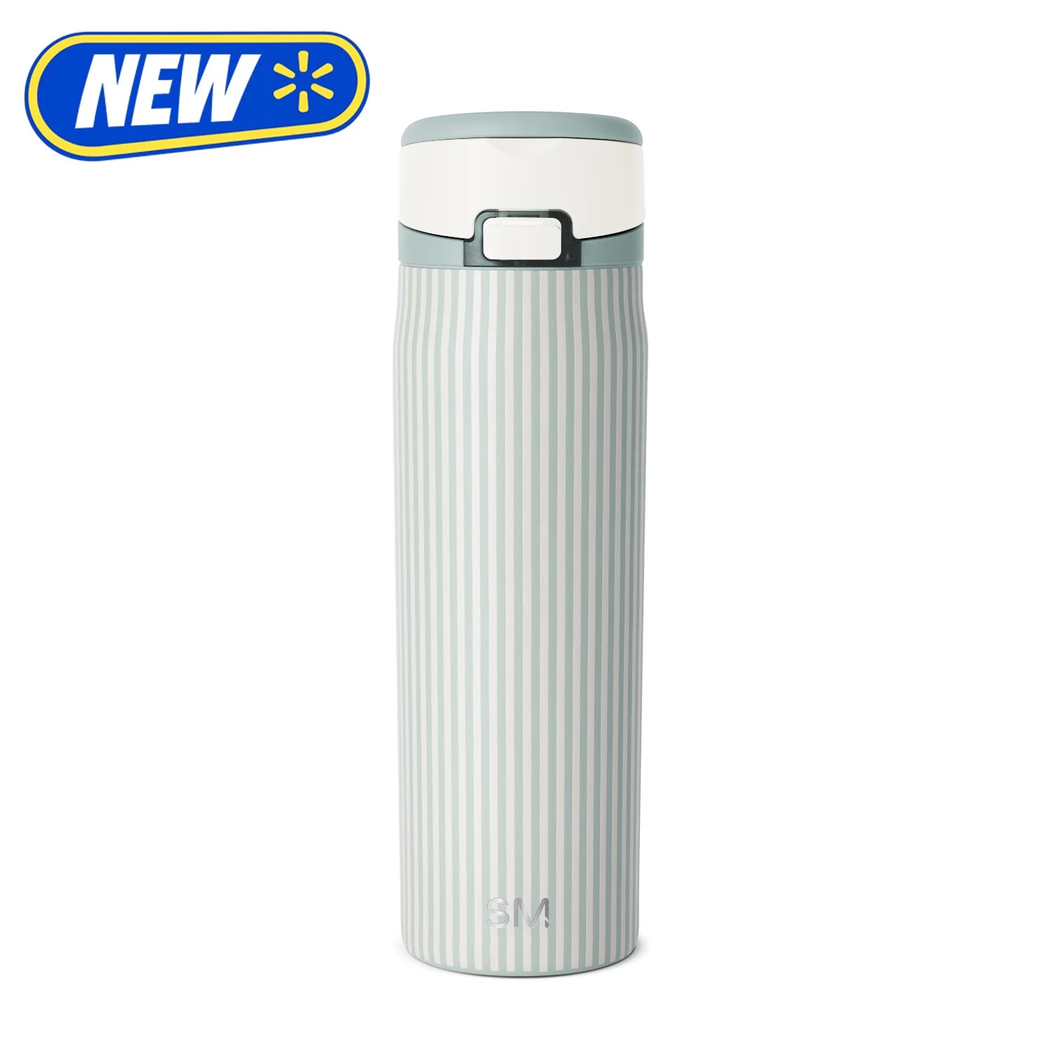 Simple Modern Mesa Loop Water Bottle with Covered Straw, 22oz, Sage Stripes - Walmart.com | Walmart (US)