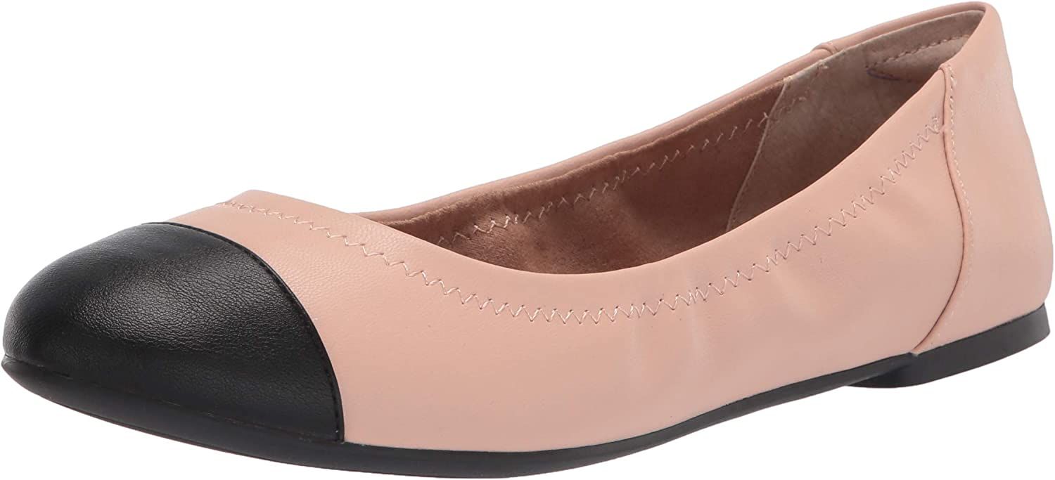 Amazon Essentials Women's Cap Toe Ballet Flat | Amazon (US)