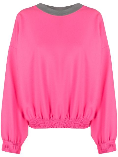 Styland Contrasting Round Neck Sweatshirt  - Farfetch | Farfetch (CA)