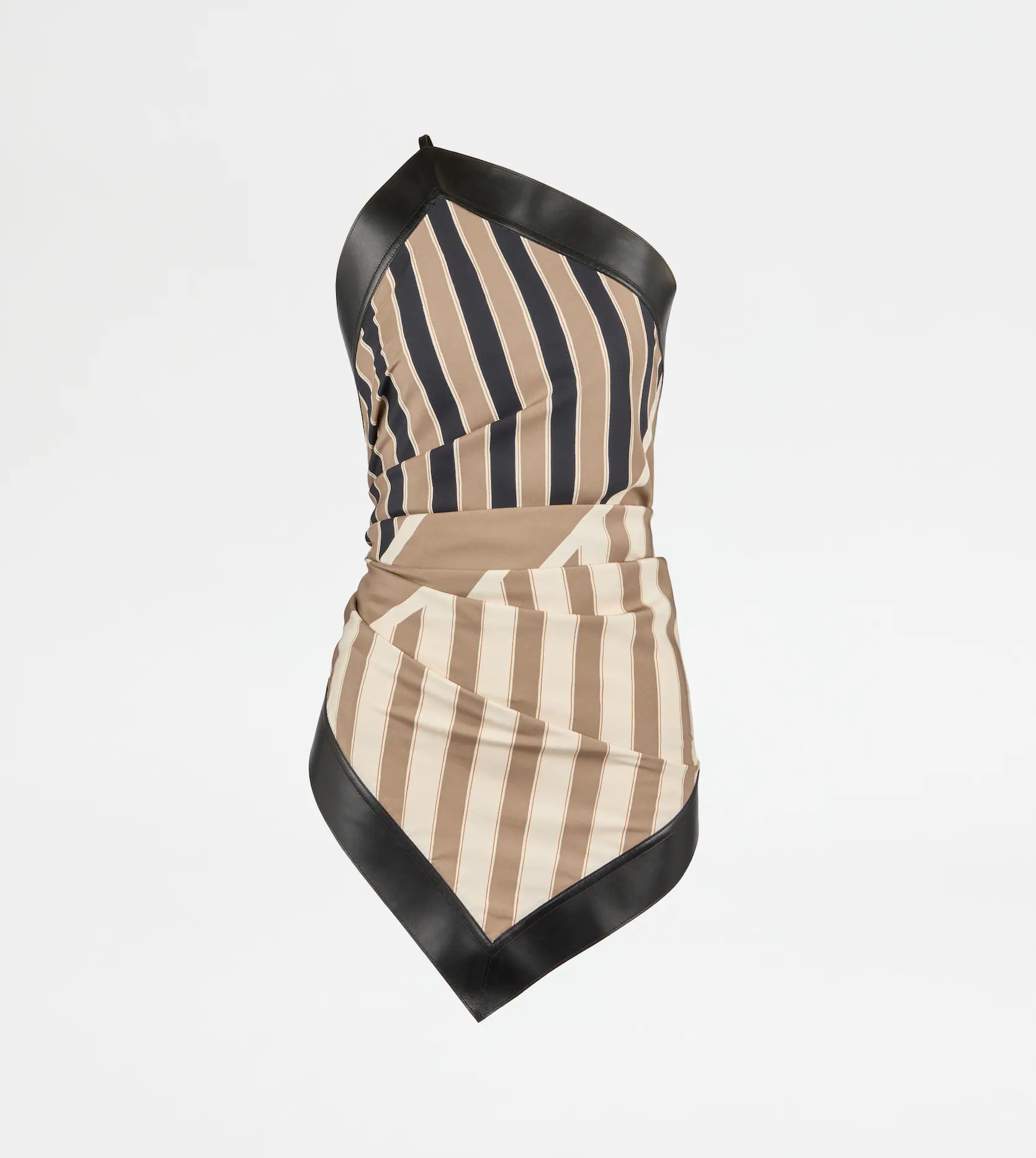 Top in Silk with Leather Inserts | Tods
