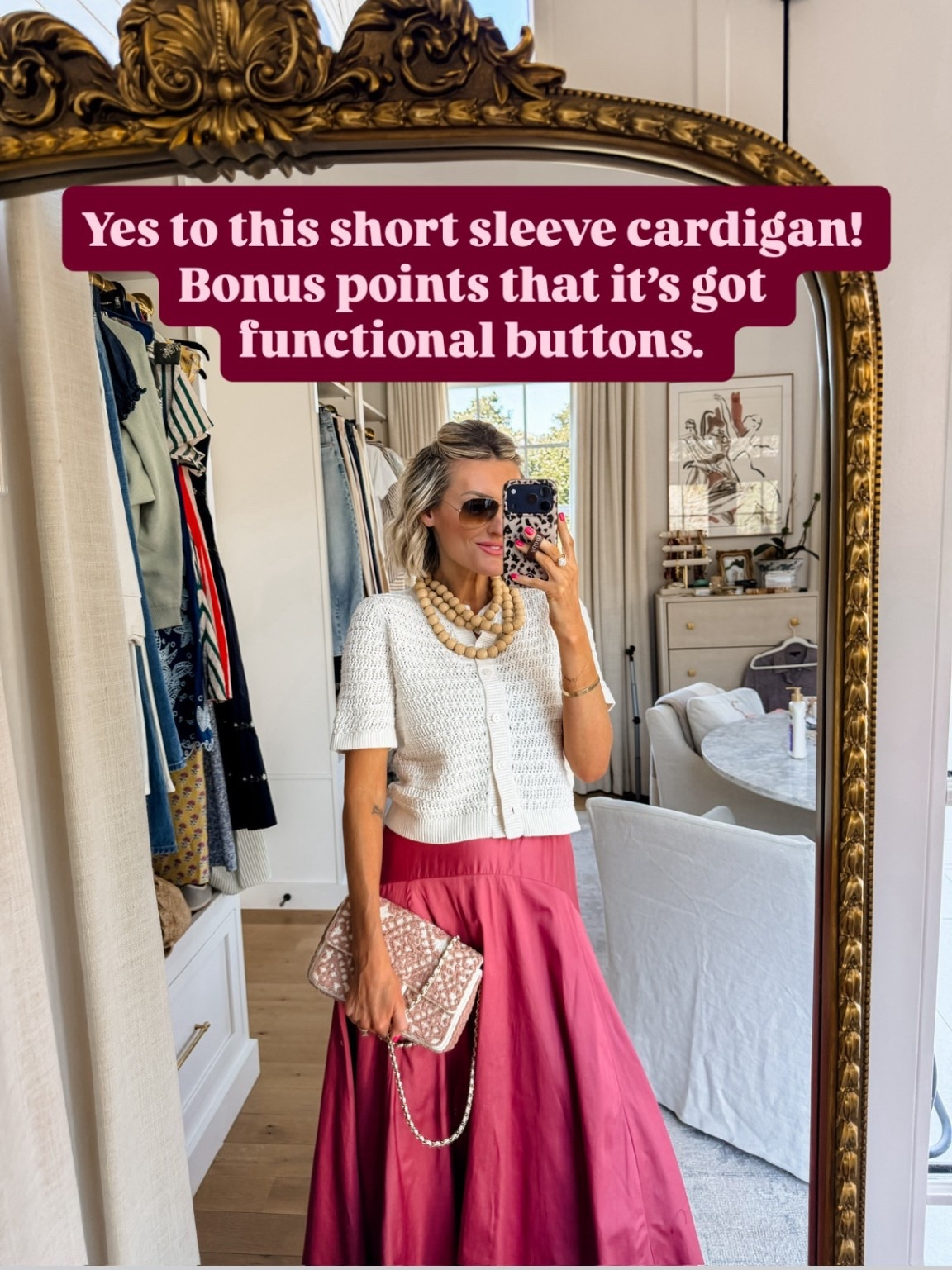 This is a great transitional piece for heading into warmer weather! Great for nursing moms too! Wearing S. 

Loverly Grey, Abercrombie, spring fashion, spring outfit ideas, short sleeve cream cardigan, pink maxi skirt 

#LTKootd #LTKSeasonal