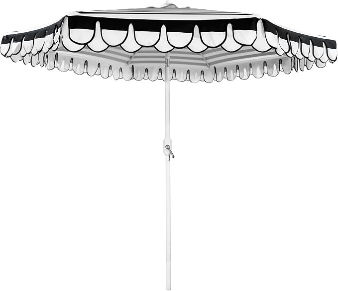 9Ft Elegant Valance Patio Umbrella, Outdoor Umbrellas for Patio with Auto-Tilt and Crank Systerm,... | Amazon (US)
