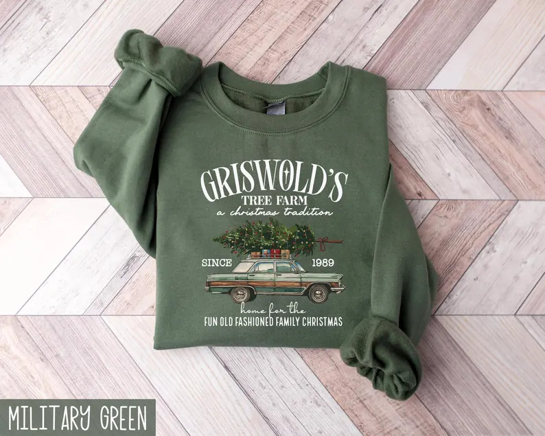 Griswold Christmas Sweatshirt, Christmas Tree Farm Sweatshirt, Funny Christmas Shirt, Christmas V... | Etsy (US)