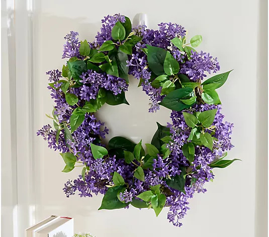 Make Your Selection: Martha Stewart 26" Indoor/Outdoor Lilac & Leaf Wreath | QVC