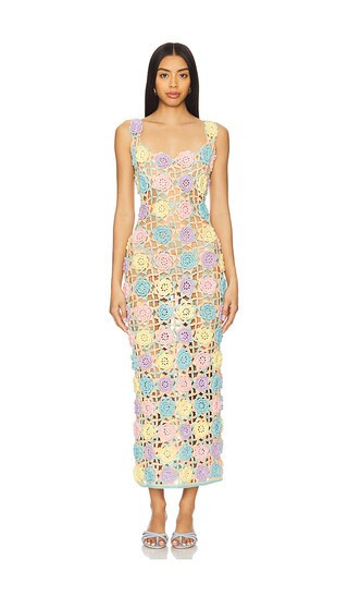 ELLIATT Elise Midi Dress in Lavender,Yellow. - size L | Revolve Clothing (Global)