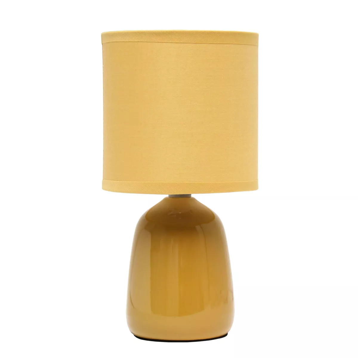 10.04" Traditional Ceramic Thimble Base Bedside Table Desk Lamp with Matching Fabric Shade - Simp... | Target