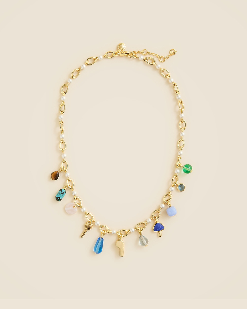 Mixed-material charm necklace | J. Crew US