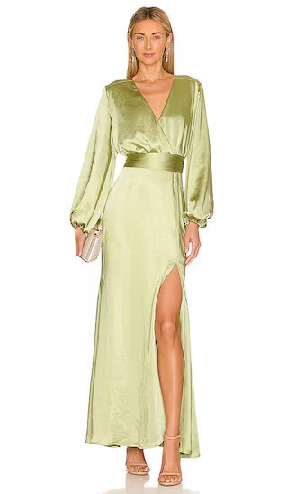 Kai Maxi Dress in Avocado | Long Sleeve Maxi Dress With Sleeves Long Sleeve Wedding Guest Dress Maxi | Revolve Clothing (Global)