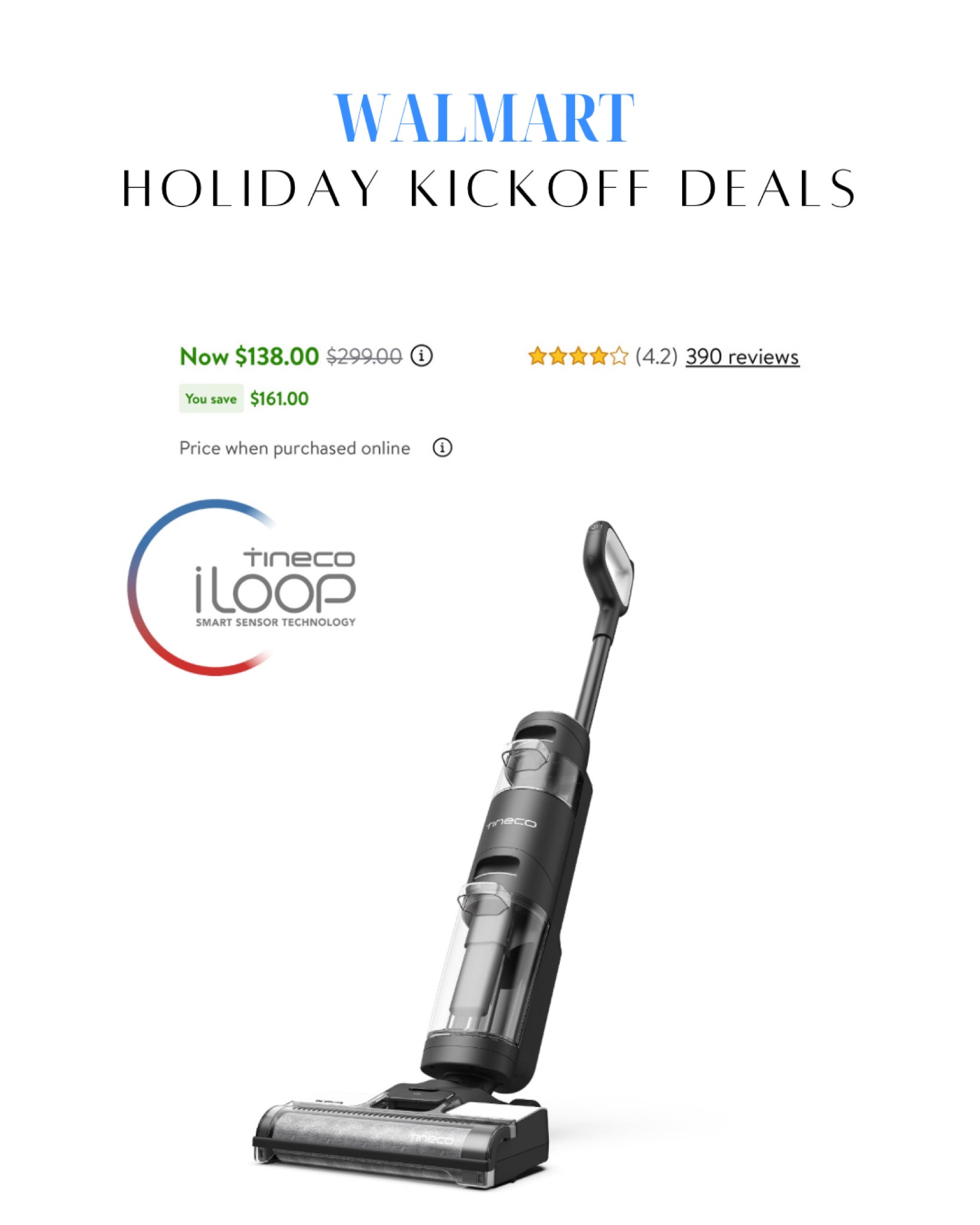 Walmart Holiday Kick Off Deals! Tineco Floor One S2 Smart Wet/Dry Vac! Great gift idea! 


Walmart deals, gift idea, Walmart finds 

#LTKHolidaySale #LTKGiftGuide #LTKsalealert
