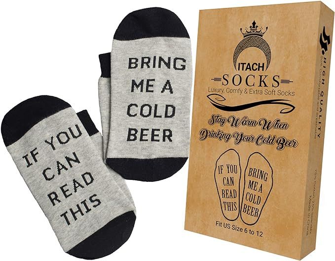 Funny Beer Socks + Gift Box - If You Can Read This Bring Me a Cold Beer | Amazon (CA)