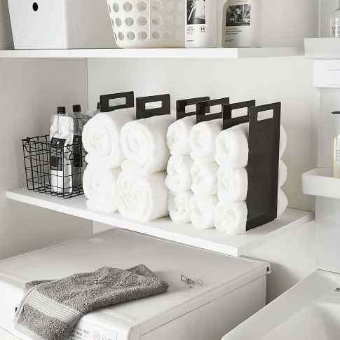 Yamazaki Tower Interlocking Towel Organizer | West Elm (US)