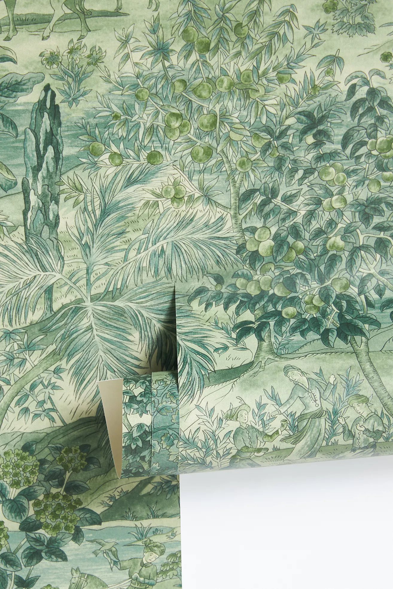 Ramayana Toile Botanical Wallpaper | Anthropologie (US)