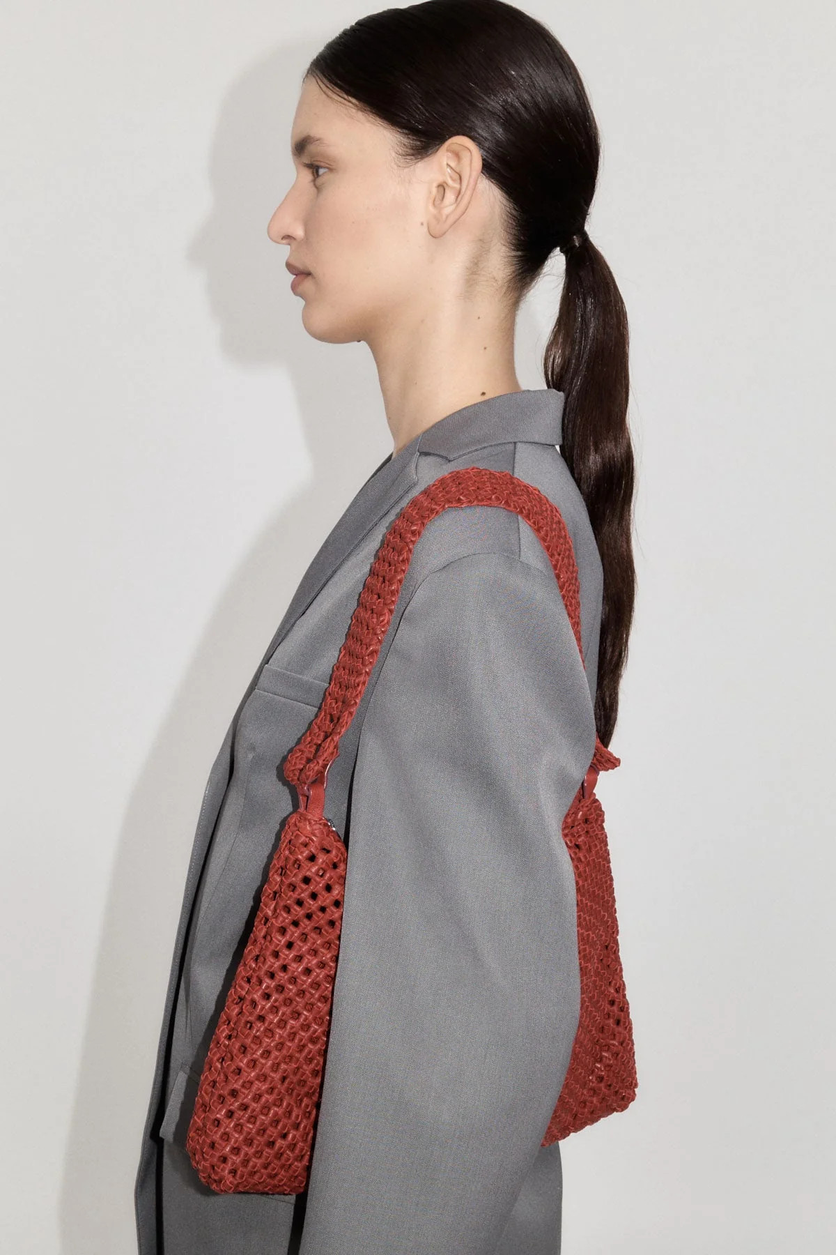 Macrame Shoulder Bag - Rouge | St. Agni