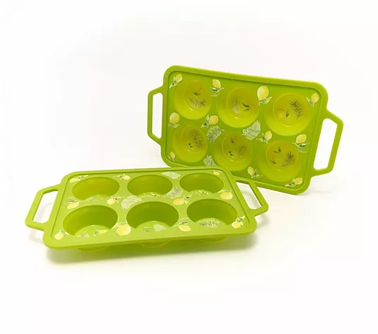 Temp-tations Set of (2) 6-cup Silicone Muffin Pans - QVC.com | QVC