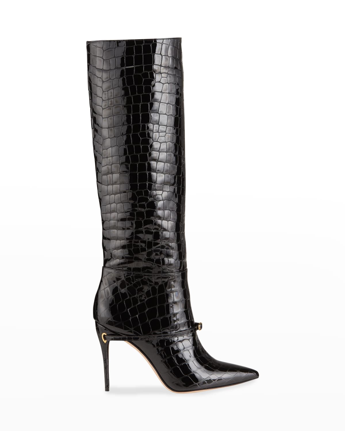 Cece Mock-Croc Patent Over-The-Knee Boots | Neiman Marcus