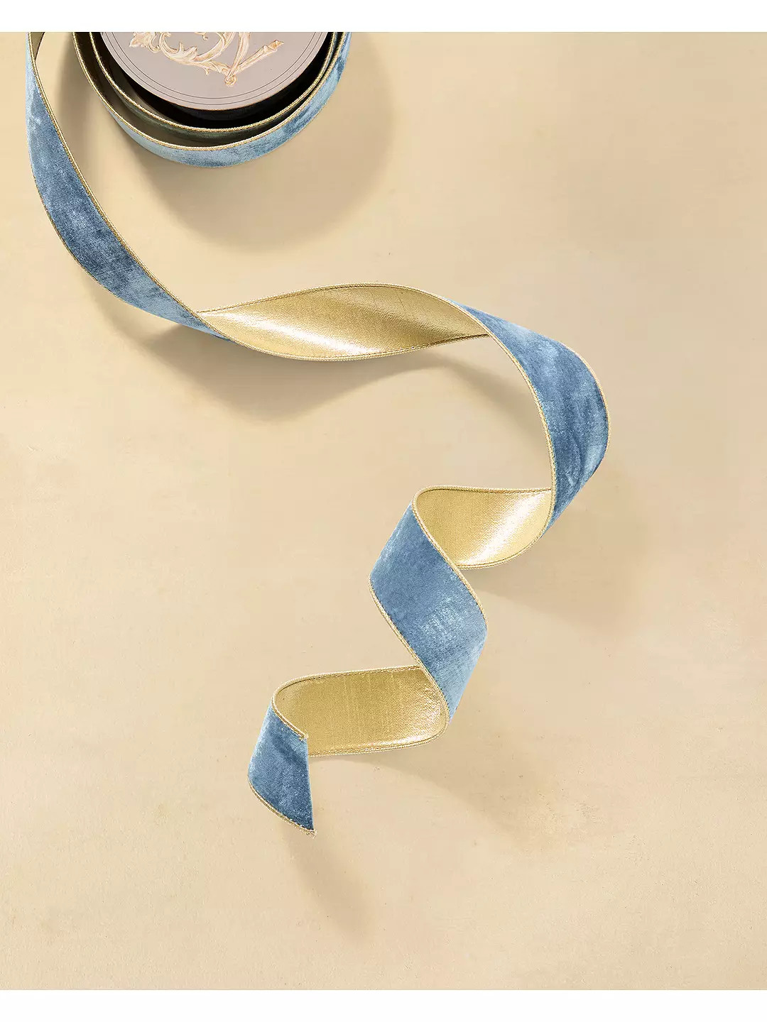Decorative Gold Trim Velvet Ribbon | Serena and Lily
