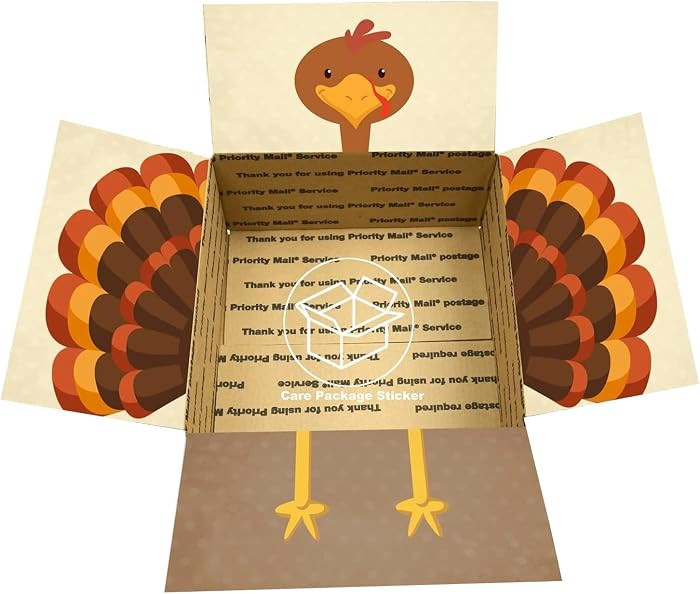 Thanksgiving Gift Box Care Package Stickers - Turkey | Amazon (US)