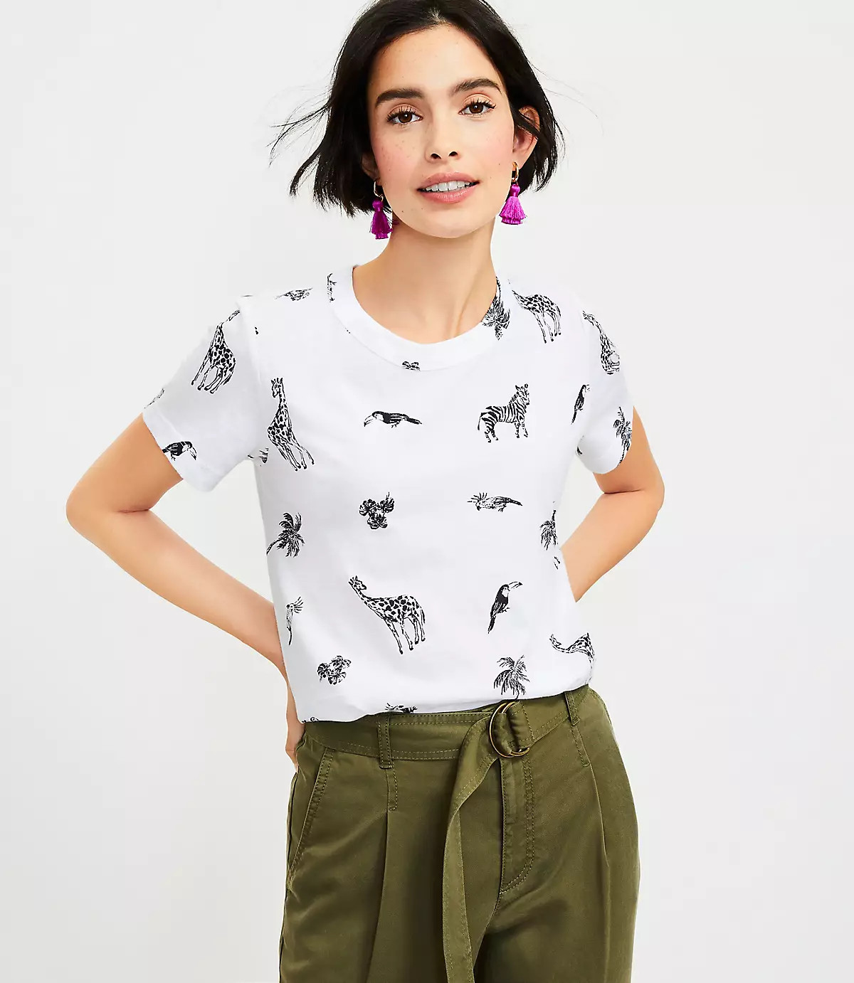 Safari Animal Everyday Crew Tee | LOFT | LOFT