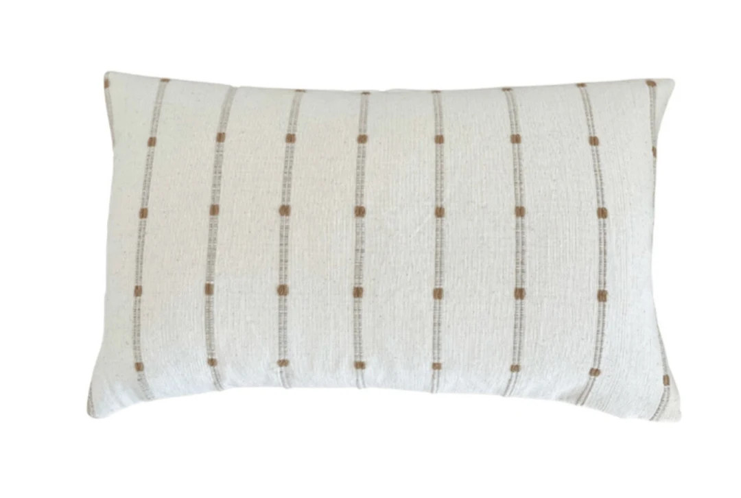 Ellis Stripe Pillow Cover | Rust Woven Stripe Pillow Cover | Neutral Home Decor |Boho Home Decor|... | Etsy (US)