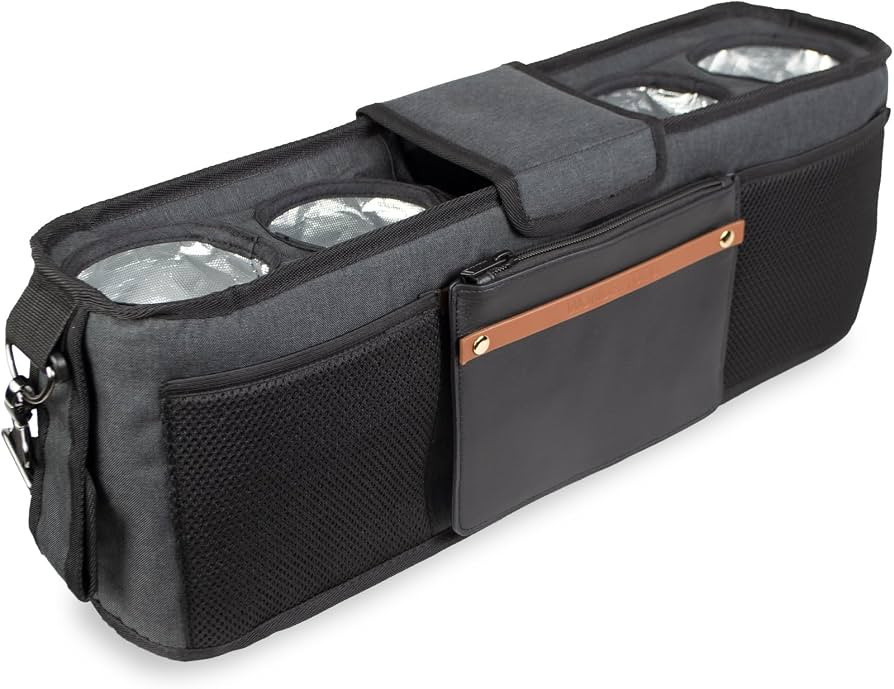 WONDERFOLD Parent Console Stroller Organizer with 4 Insulated Cup Holders,Velcro Handle Attachmen... | Amazon (US)