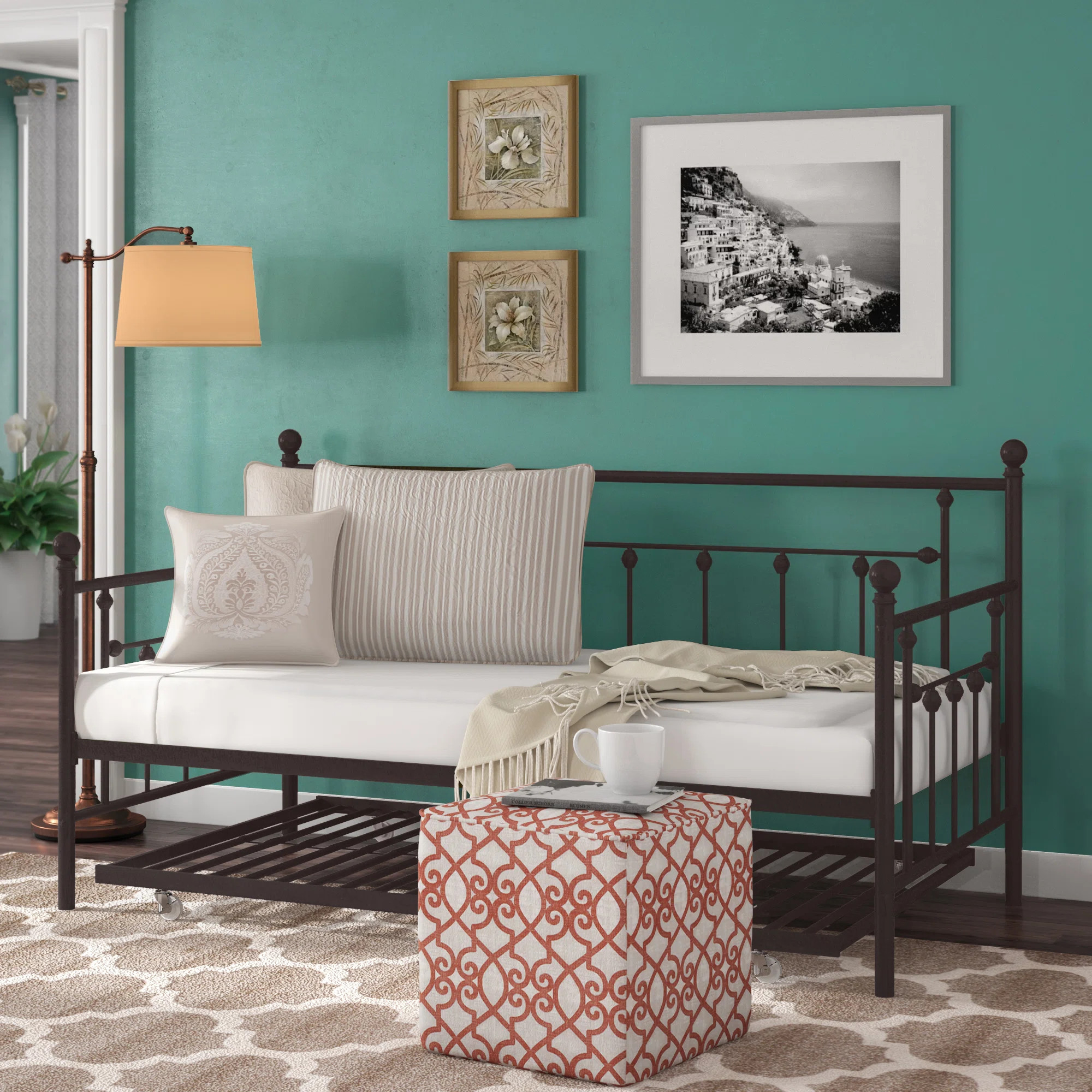 Lark Manor™ Aracieo Steel Daybed with Trundle & Reviews | Wayfair | Wayfair North America