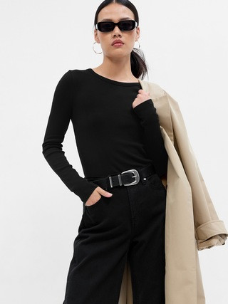 Ribbed Crewneck T-Shirt | Gap Factory