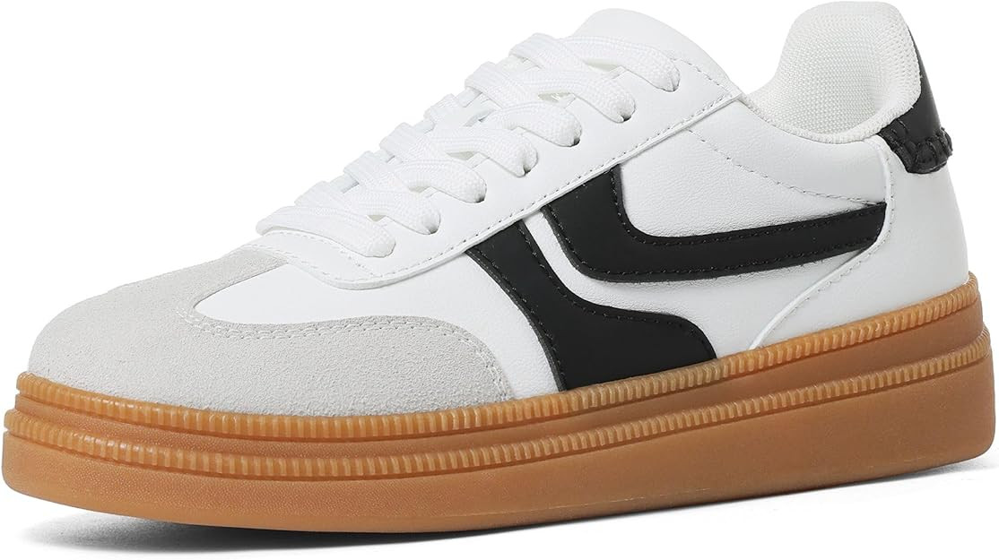 Lovee Cosee Platform Sneakers for Women Lace up Tennis Shoes Walking Dressy Comfortable Casual Fa... | Amazon (US)