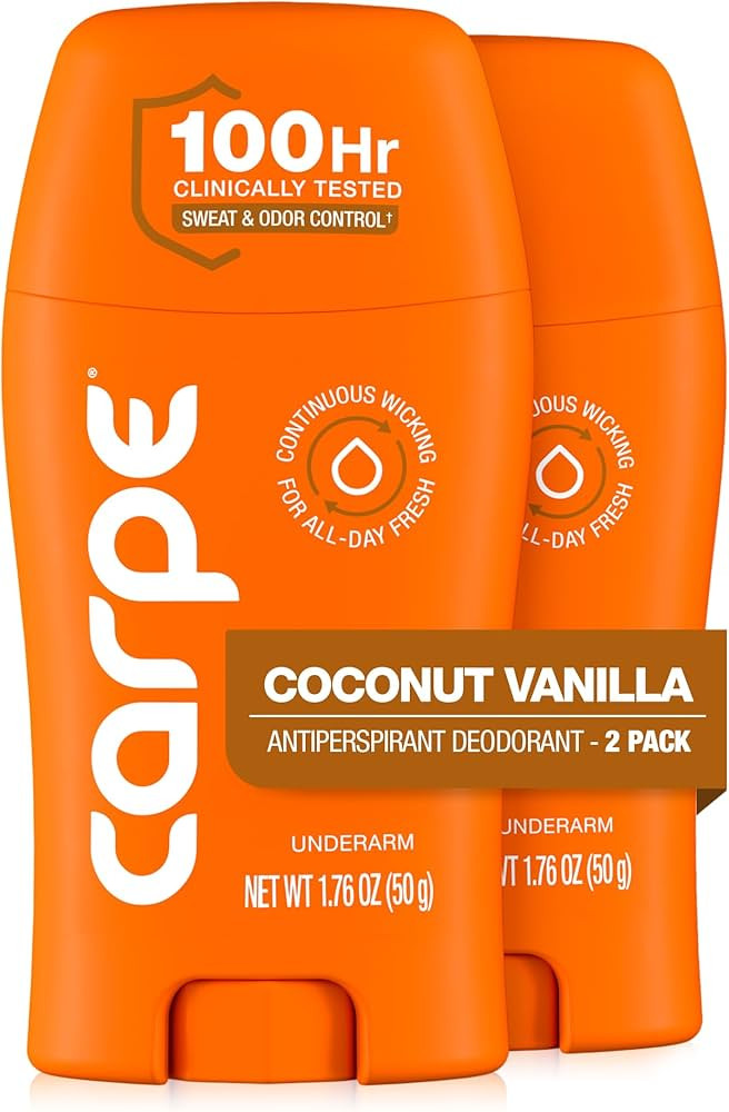 Carpe Underarm Antiperspirant - Coconut Vanilla Deodorant for Women - 100 Hour Sweat & Odor Contr... | Amazon (US)