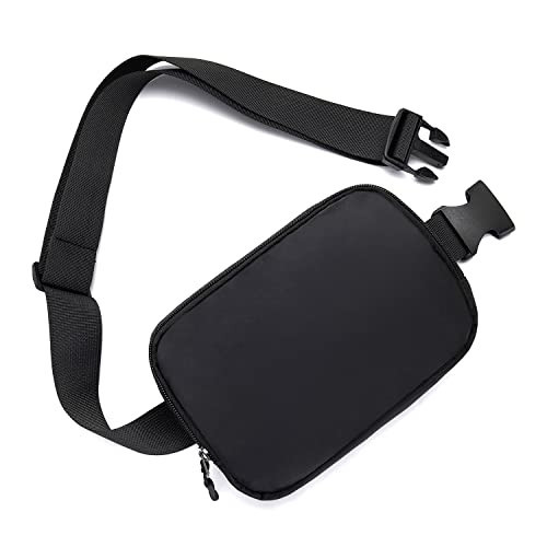 Belt bag Fanny pack crossbody bags for women Everywhere belt bag Waist packs with 3 Pockets (blac... | Amazon (US)