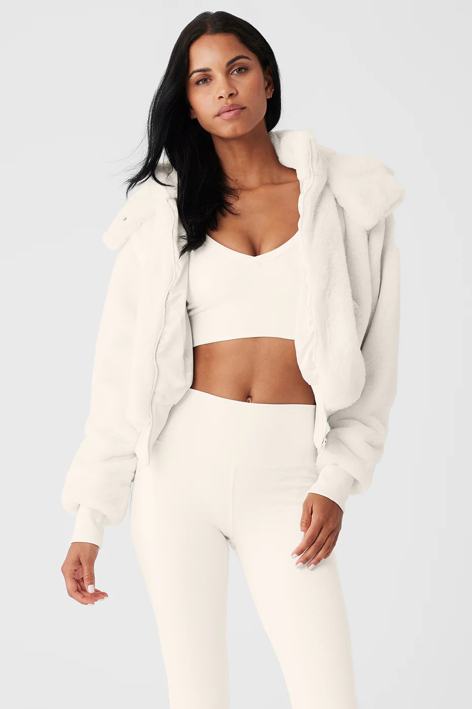 Micro Sherpa Cozy Cabin Half Zip Pullover - Ivory | Alo Yoga (US)