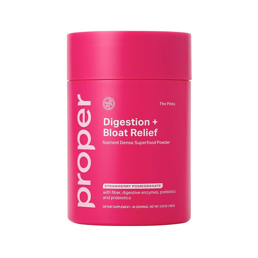 Proper, The Pinks Digestion and Bloat Relief. Drink Mix with Gut Health Probiotics, Prebiotics, B... | Amazon (US)