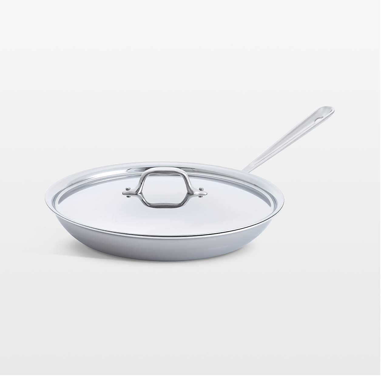 All-Clad D3 Stainless 12" Fry Pan with Lid + Reviews | Crate & Barrel | Crate & Barrel