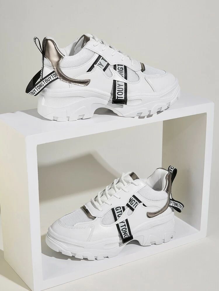Lace-up Front Chunky Sole Trainers | SHEIN