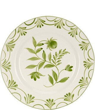 Southern Living Genevieve Collection Green Hand Painted Dinner Plate | Dillard's | Dillard's