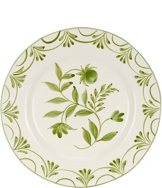 Genevieve Collection Green Hand Painted Dinner Plate | Dillard's