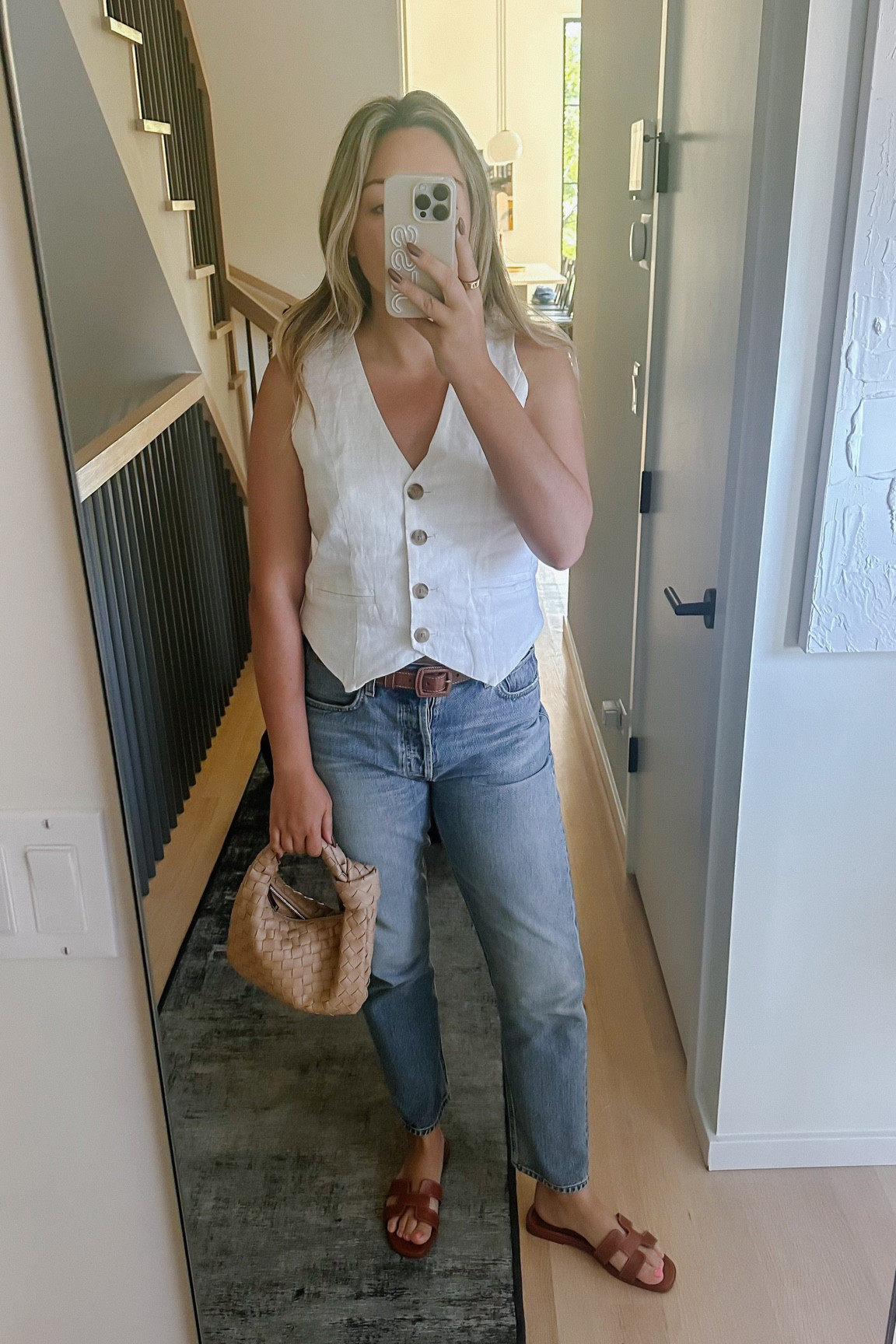 White linen vest is Target from this spring but it’s long been sold out. Linked two similar styles! Everything else is exact. Bag and sandals are Amazon! 

#LTKxPrime #LTKitbag #LTKSeasonal
