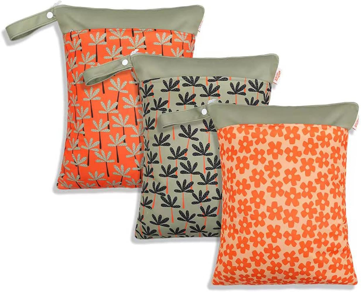 MOMIGO Wet Dry Bags for Baby Cloth Diapers - 3 Pack Reusable, Washable for Baby Stroller, Diaper ... | Amazon (US)