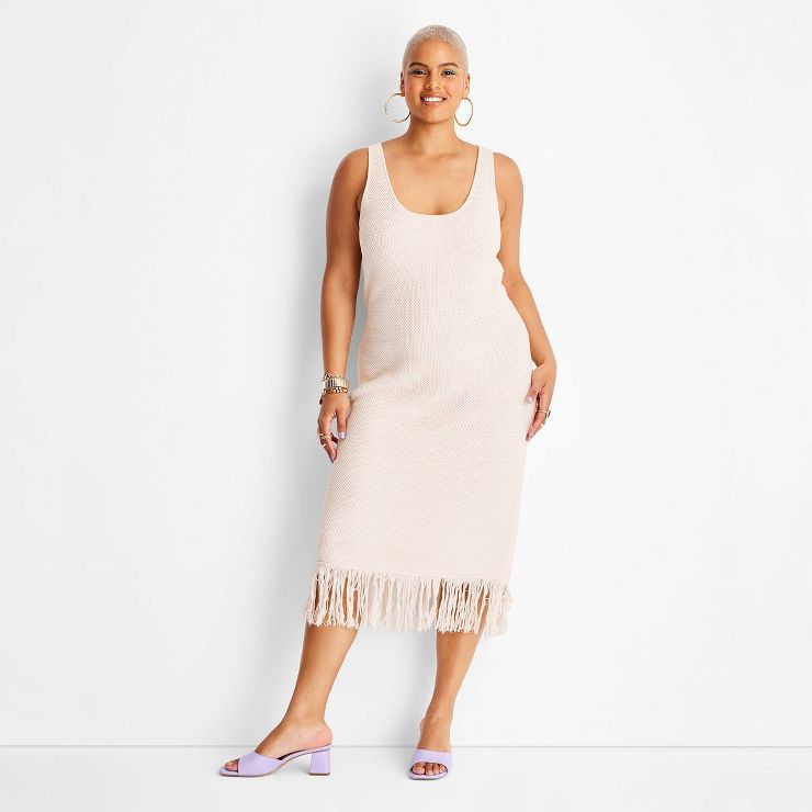 Women's Sleeveless Crochet Fringe Dress - Future Collective™ with Alani Noelle | Target