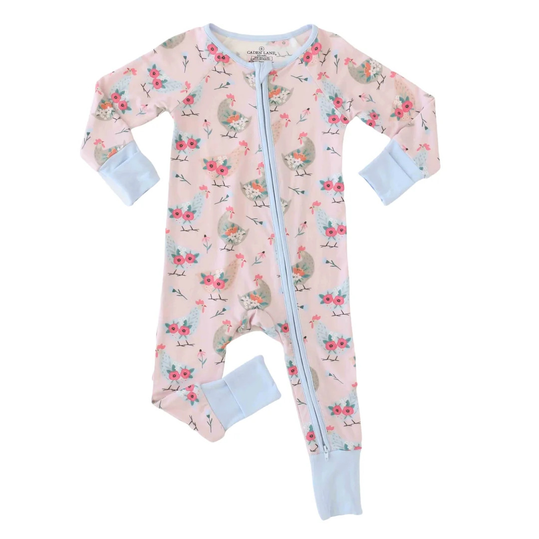 Pink Chicken Convertible Zip Romper | Caden Lane