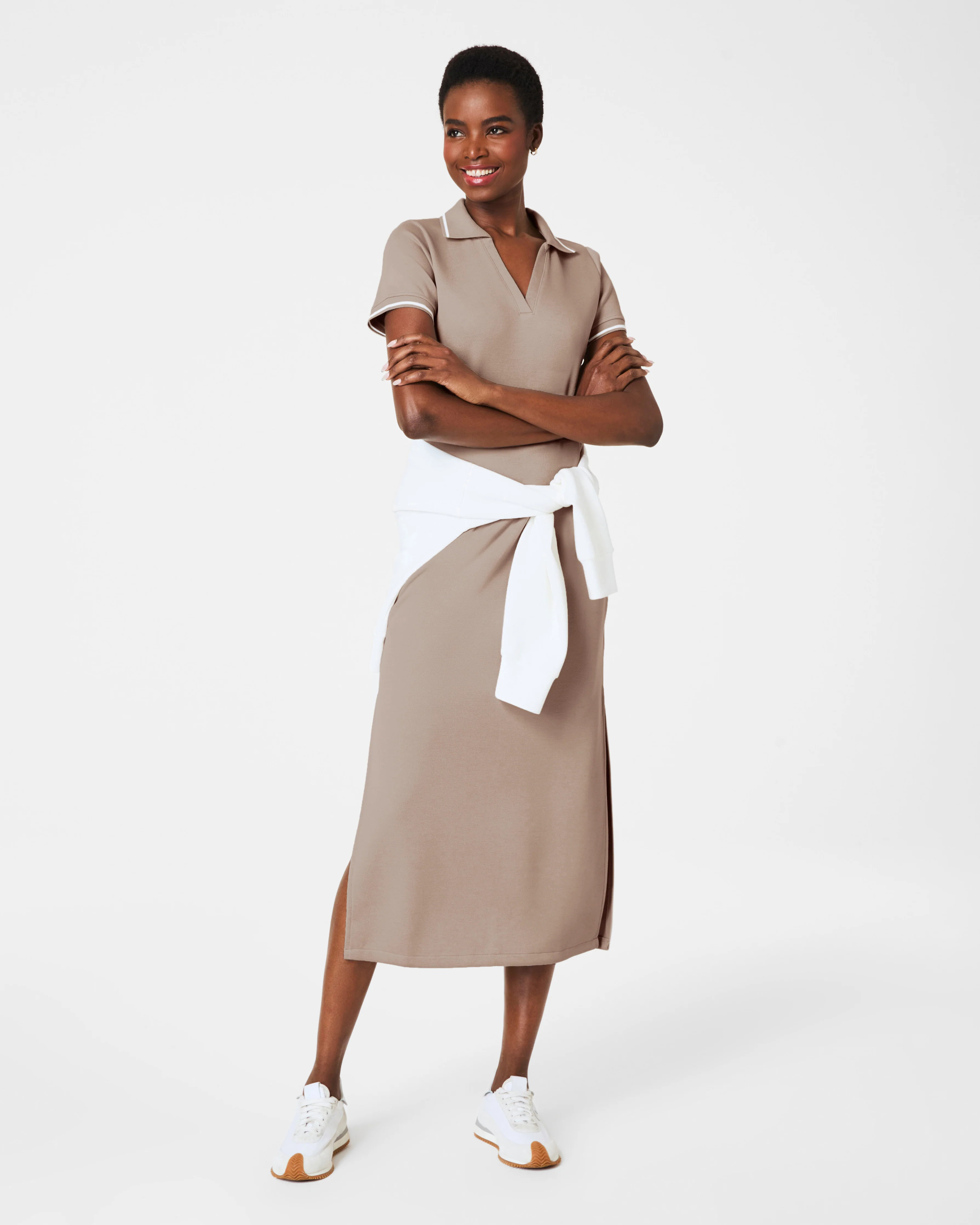 SPANX® AirEssentials Pique Polo Midi Dress | Spanx