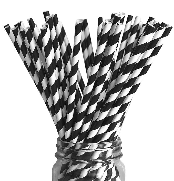 Premium Paper Drinking Straws for Holiday, Anniversary, Birthday, Graduation, Wedding, Bridal & B... | Amazon (US)