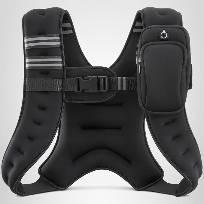 ZELUS Weighted Vest, 6lb/8lb/12lb/16lb/20lb/25lb/30lb Weight Vest with Reflective Stripe for Work... | Amazon (US)