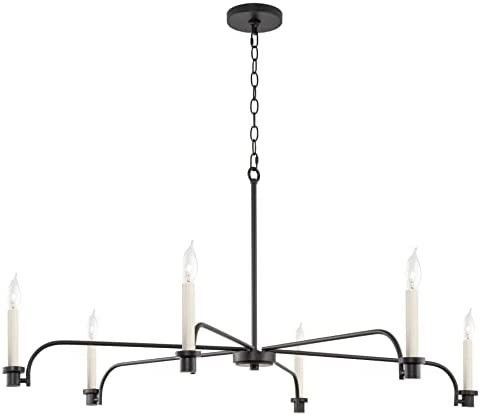Kira Home Patterson 42" 6-Light Large Modern Chandelier + Curved Arms, Adjustable Hanging Height,... | Amazon (US)
