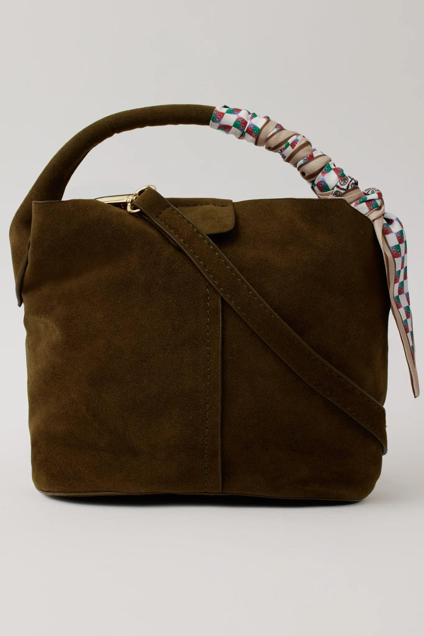 Serena Bag, Suede- Olive | Avara