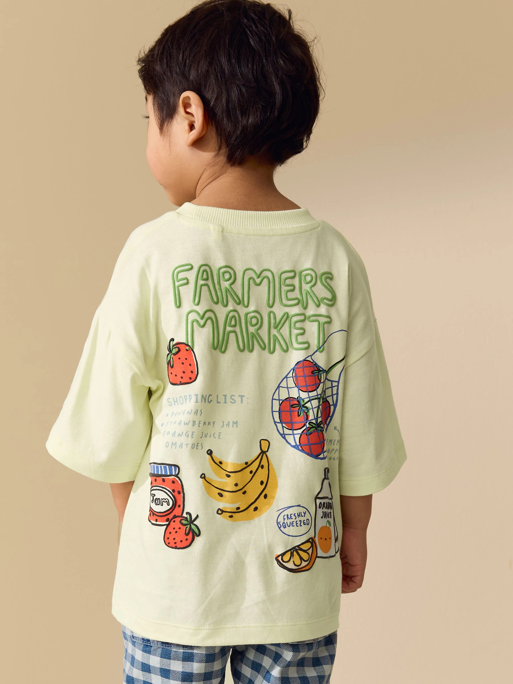 Buy Light Yellow Farmers Market Oversized Short Sleeve Back Print T-Shirt (3mths-7yrs) from Next ... | Next EU