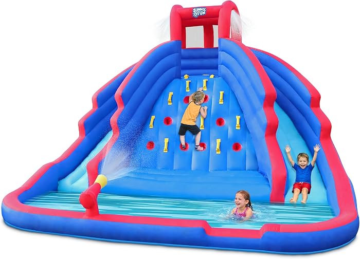 SUNNY & FUN Ultra Climber Inflatable Water Slide Park with Two Slides | Amazon (US)